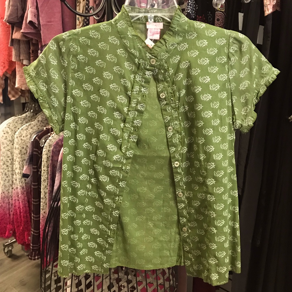 Button up green shirt